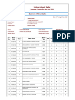 University of Delhi: Semester Examination Nov-Dec 2020 Statement of Marks/Grades