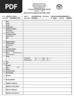 Teachers Health Examination Card CS Form 86