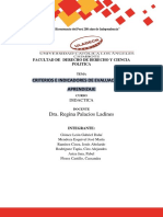 Criterios e Indicadores de Evaluación Del Aprendizaje