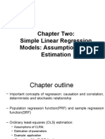 Chapter Two: Simple Linear Regression Models: Assumptions and Estimation