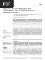 Supply Chain Management Open Innovation: Virtual Integration in The Network Logistics System