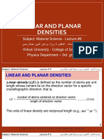 Linear and Planar Densities