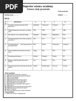 Superior Science Academy Test 5 Bio 9th Class