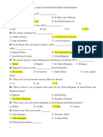 Instructor: Trương Phi Luân, Revision For British Culture and Civilization Multiple Choice