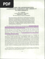 S.8. Lumpkin, G. T., & Dess, G. G. 1996. Clarifying The Entrepreneurial Orientation. Pág 135-172