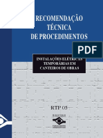 RTP 5 Instalações Elétricas Temporárias em Canteiros de Obras