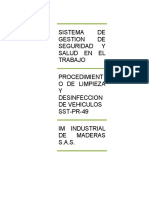 Procedimiento de Limpieza y Desinfeccion de Vehiculos