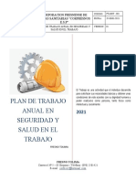 Plan de Trabajo Anual en Seguriad y Salud en El Trabajo