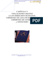 Capítulo V Violaciones Graves A Los Derechos Humanos. Crímenes de Lesa Humanidad, Crímenes de Guerra Y Genocidio