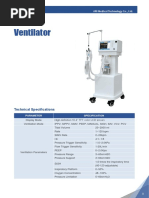 AR-202 Ventilator: Technical Specifications