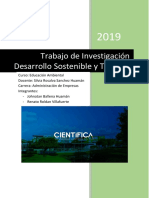 Turismo y Desarrollo Sostenible - Trabajo de Investigacion