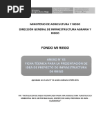 Ficha Técnica de Información de Idea de Proyecto para Financiamiento de Perfil - Fondo Mi Riego.