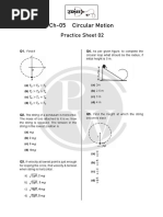 Circular Motion - Practice Sheet 02 - UCH05DPP02