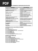 Lista de Comandos Configuracion Router