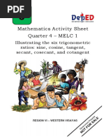 Mathematics Activity Sheet Quarter 4 - MELC 1