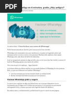 Hackear WhatsApp en 4 Minutos