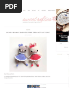 Bear & Bunny Buddies (Free Crochet Pattern) : Mailing List Sign