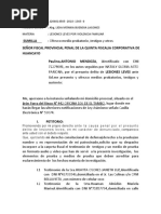 Ofrezco Testigos y Medios Probatorios