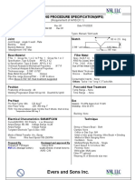 Evers and Sons Inc.: Welding Procedure Specification (Wps