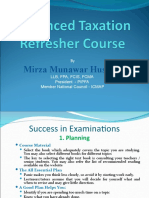 Advance Taxation Refresher Course