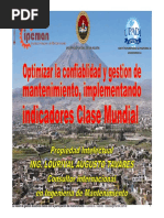 IPEMAN - Optimizar La Confiabilidad y Gestión de Mantenimiento Utilizando Indicadores Clase Mundial - Jul 2019 - TEORIA