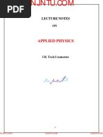 Applied Physics: Lecture Notes