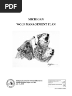 Michigan DNR Wolf Management Plan