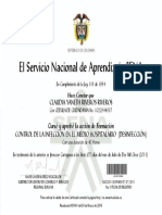 Certificado Sena Claudia