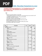 U3A2 - Recording Transactions in A Journal - Template