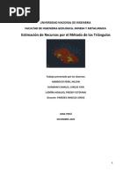 Estimación de Recursos Por El Método de Los Triangulos