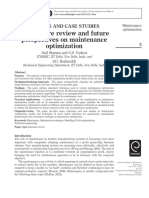 A Literature Review and Future Perspectives On Maintenance Optimization (2011) Alternative 1