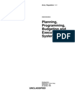 AR 1-1 Planning, Programming, Budgeting and Execution System