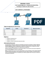 Configuración Básica de Switches y Terminales: Topología