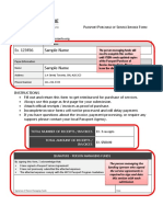 Sample Passport Purchase of Service Invoice Form - June29