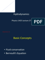 Physics Lec 27 Hydrodynamics