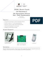 CEN201: Electric Circuits Lab Experiment 2 The Superposition Theorem Star - Delta Transformation