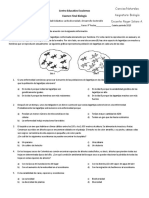 Examen Final de Biologia Noveno