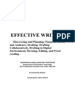 Effective Writing: Discovering and Planning Purpose, Thesis