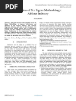 Execution of Six Sigma Methodology Airlines Industry