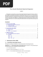 The Atiyah-Hirzebruch Spectral Sequence: Caleb Ji