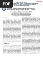 Detection of Abnormalities in Real-Time Computer Network Traffic Empowered by Machine Learning