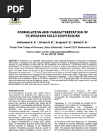 Formulation and Characterization of Telmisatan Solid Dispersions