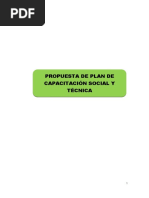 Plan de Capacitacion Social y Tecnica