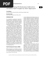 Benchmarking Performance Indicators of Indian Rail Freight by DEA Approach