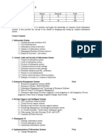 Information Systems Syllabus