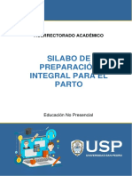 Silabo de Preparación Integral para El Parto: Vicerrectorado Académico