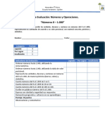 Pauta de Evaluación - Números - Operaciones.