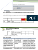 Informe de Diagnostico Primero de Bachillerato 2021 2022