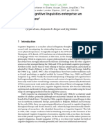 Evans, Etc. !!! The Cognitive Linguistics Enterprise 2007