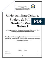 Understanding Culture, Society & Politics: Quarter 1 - Week 4